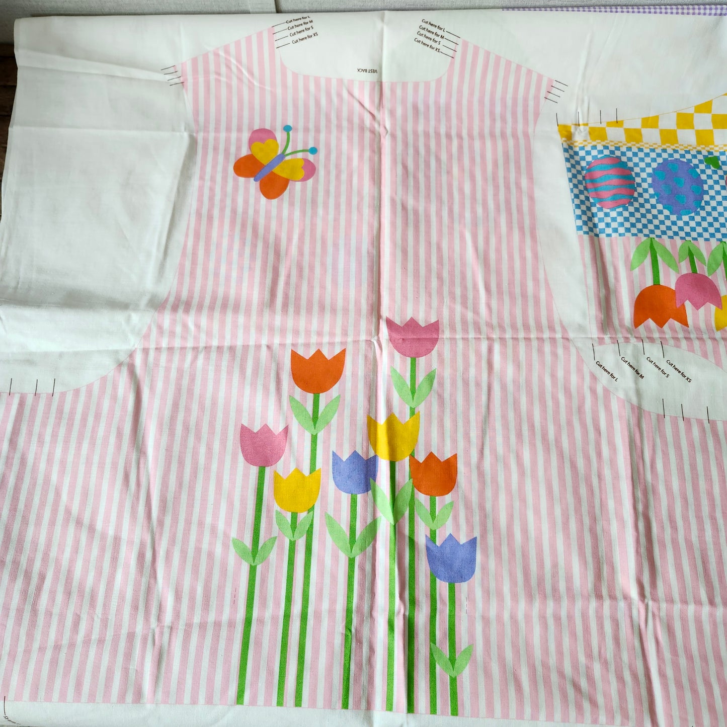 Easter Vest Cut and Sew Panel