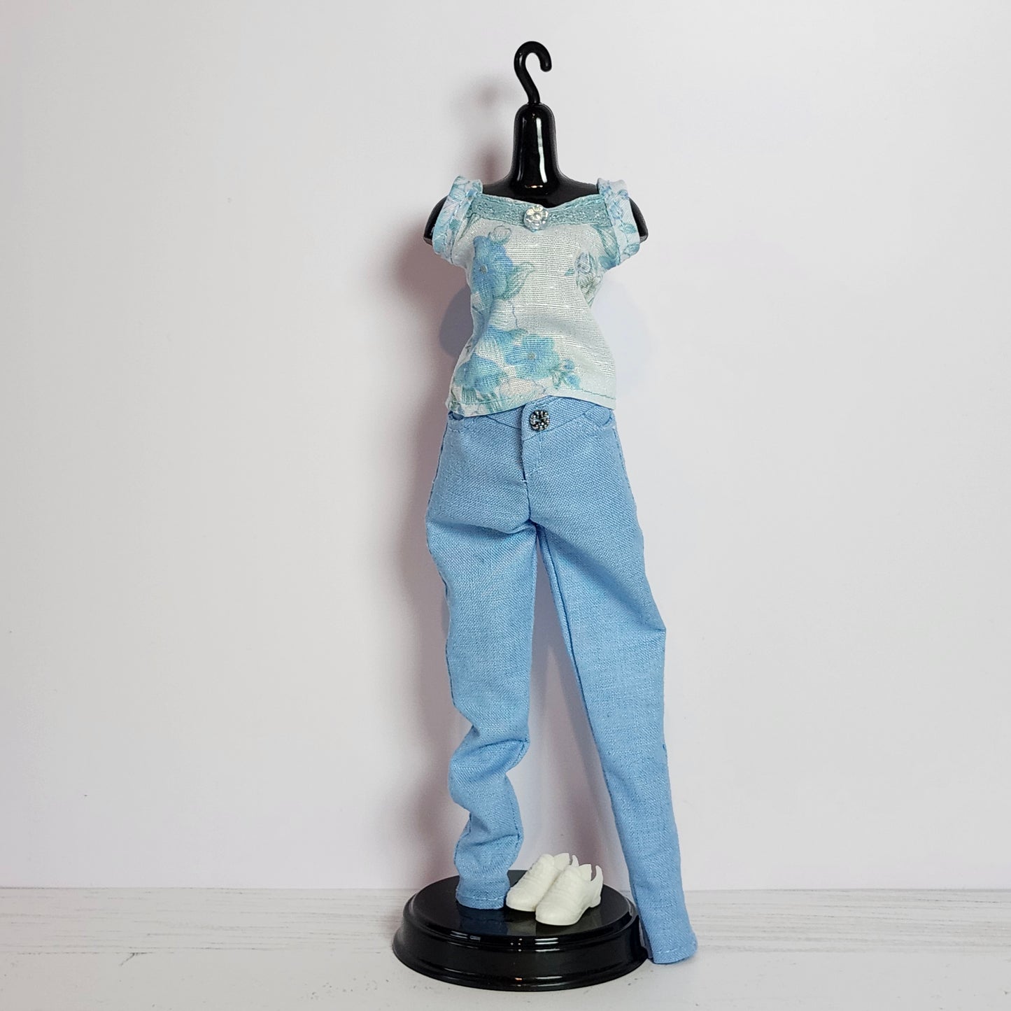 Blue Tank Top and Pants for 11 1/2" fashion dolls