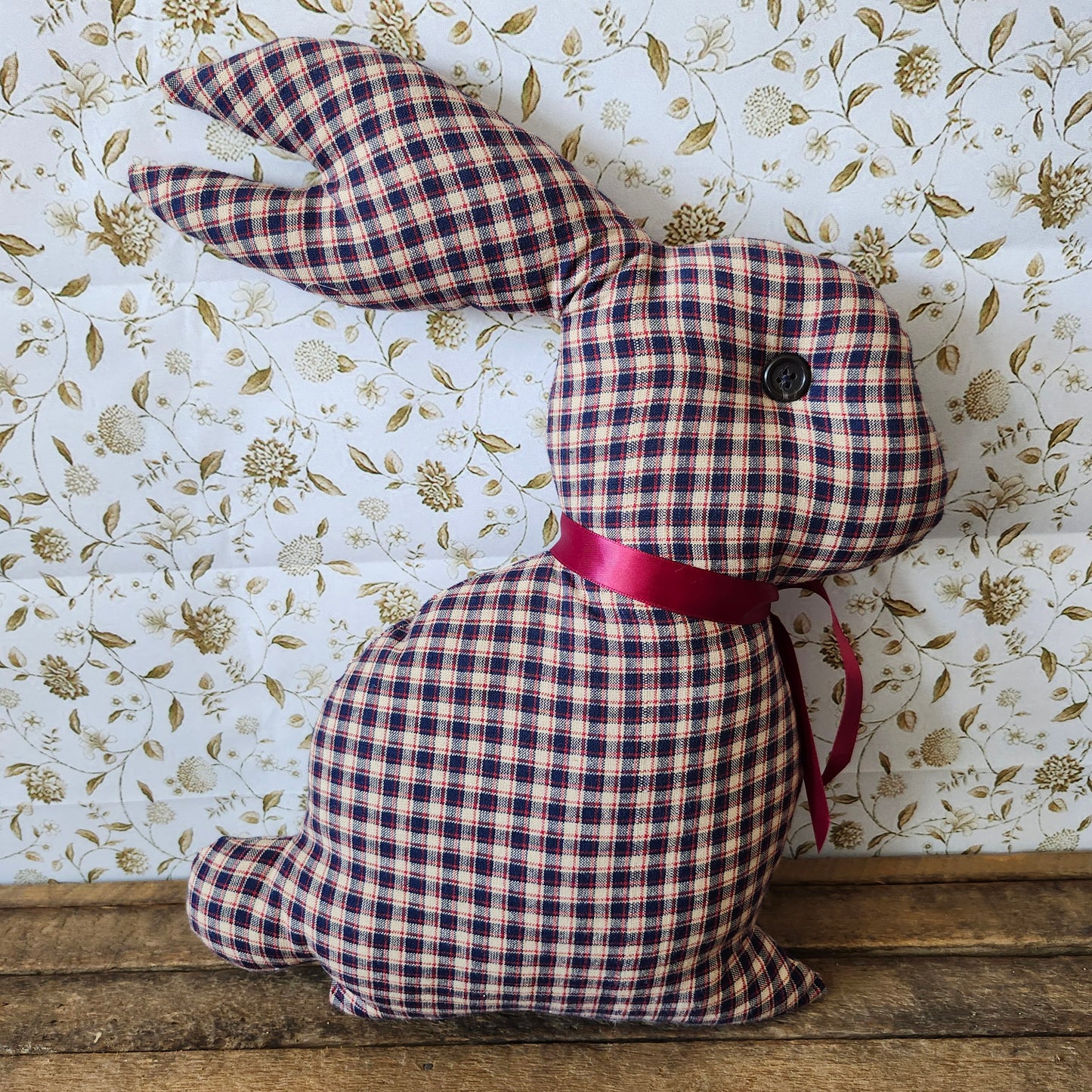 Red and Blue Plaid Bunny