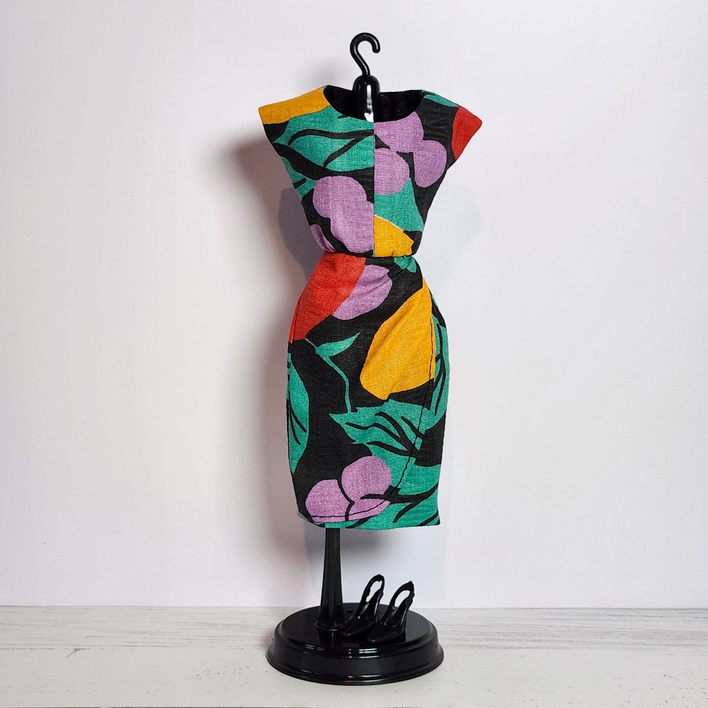 Fruit Print Faux Wrap Skirt Dress for 11 1/2" fashion dolls