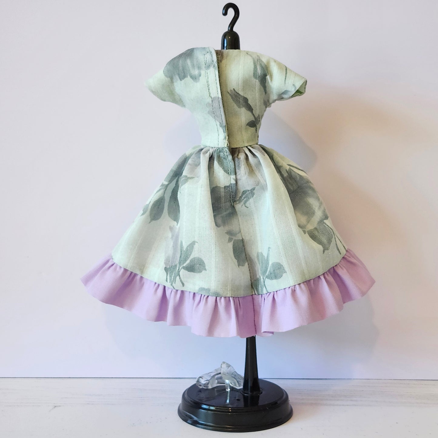 Green Floral Dress for 11 1/2" fashion dolls