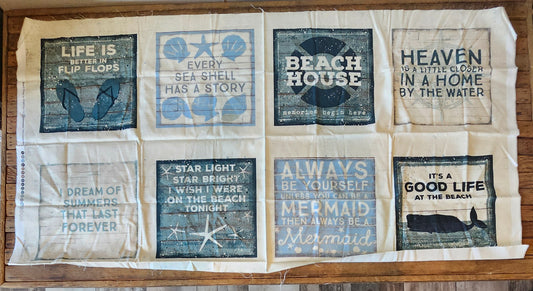 Beach House Cut and Sew Panel