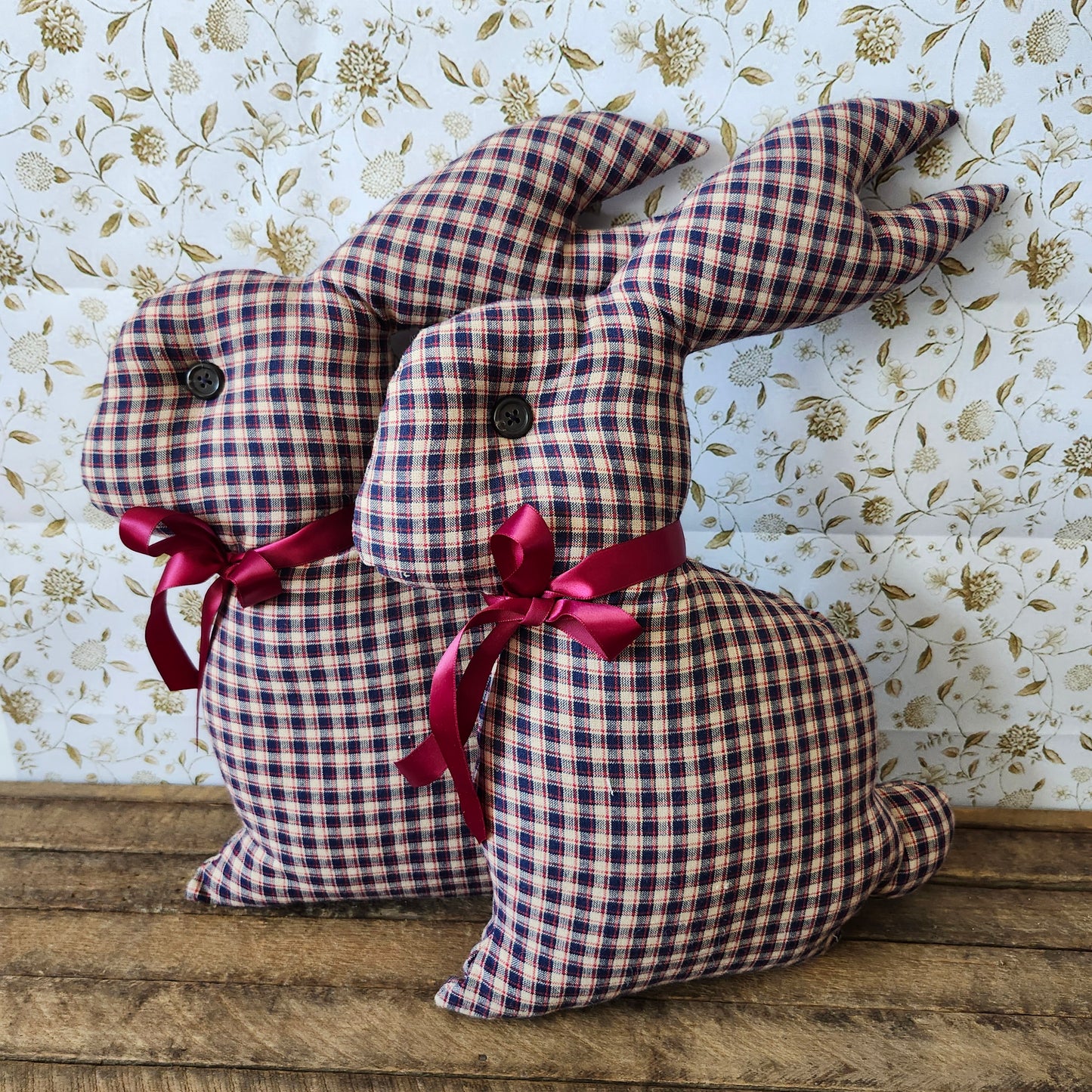Red and Blue Plaid Bunny