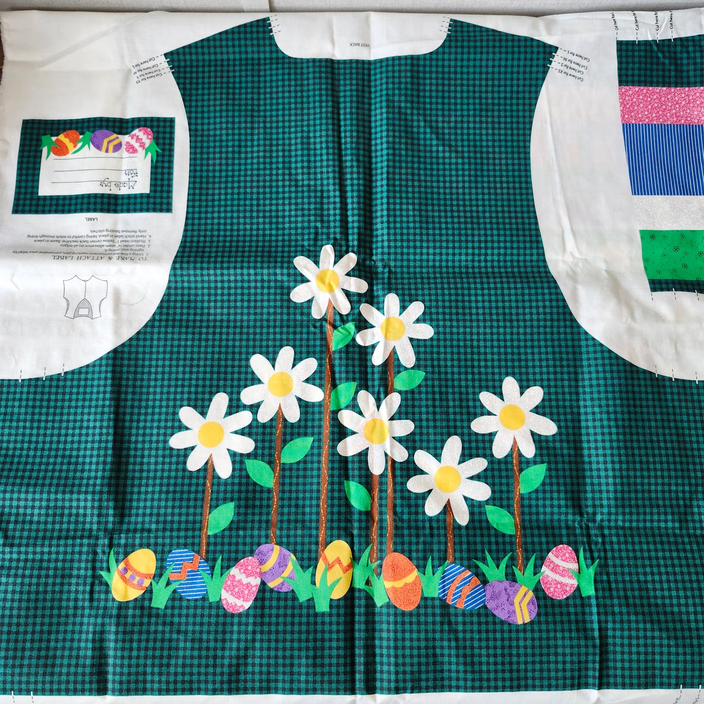 Daisy Vest Cut and Sew Panel