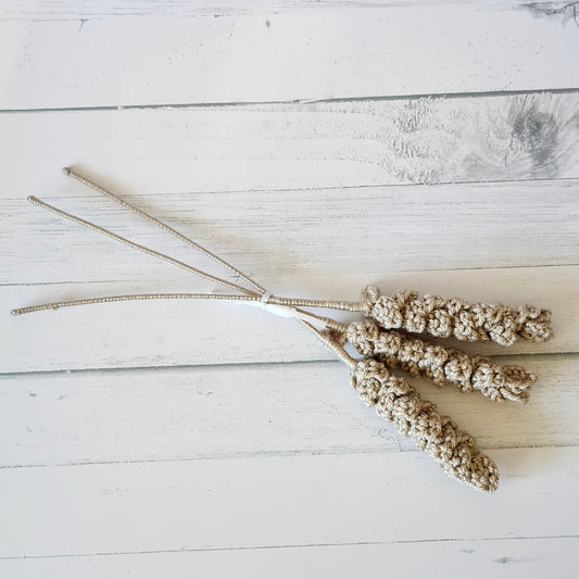 Crochet Wheat Stems set of 3