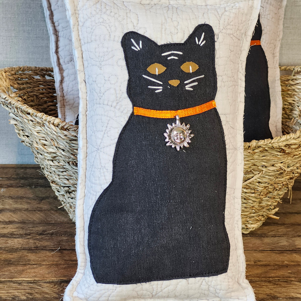 Black Cat Pillow
