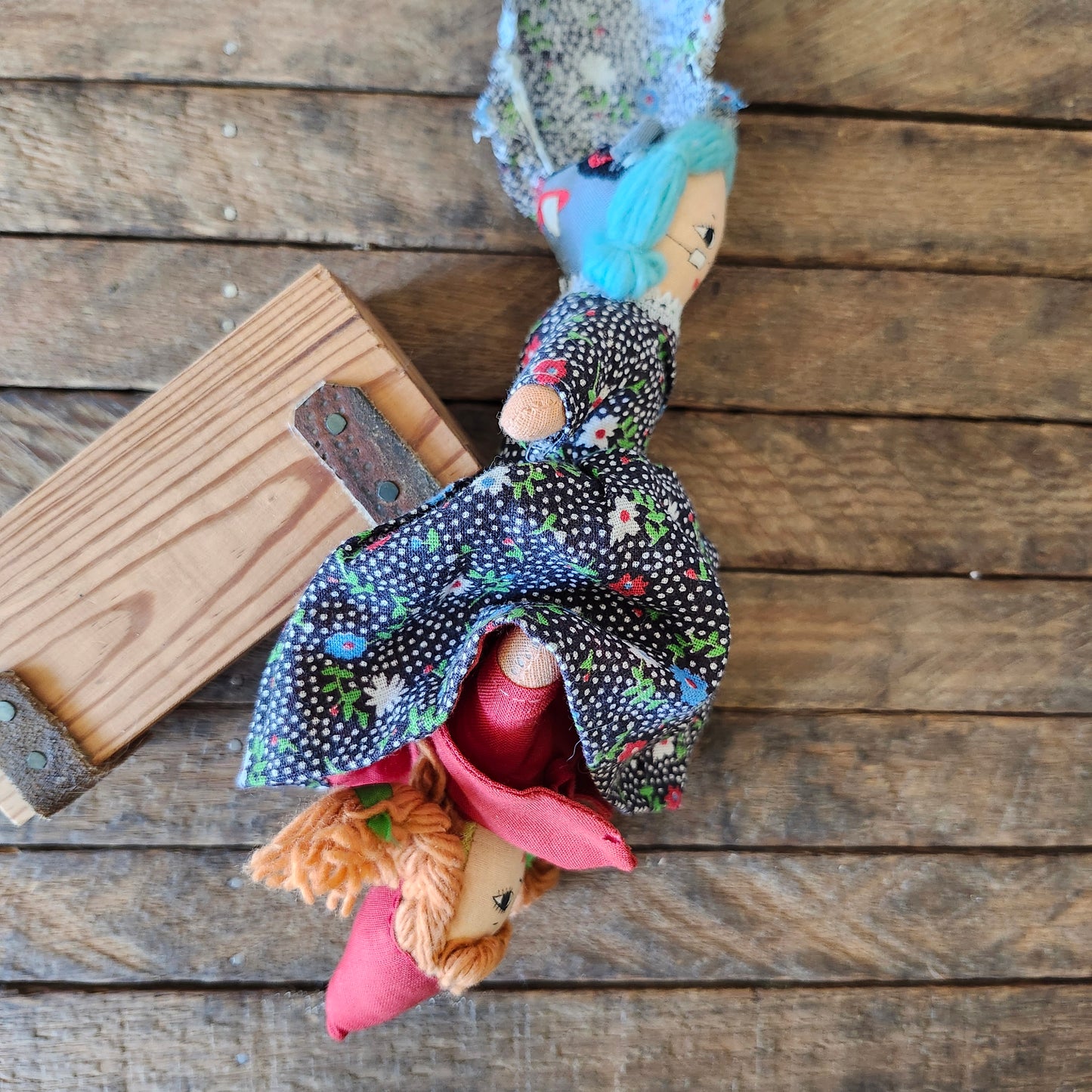 Little Red Riding Hood, Grandma, Big Bad Wolf, Three in One Topsy Turvy Doll