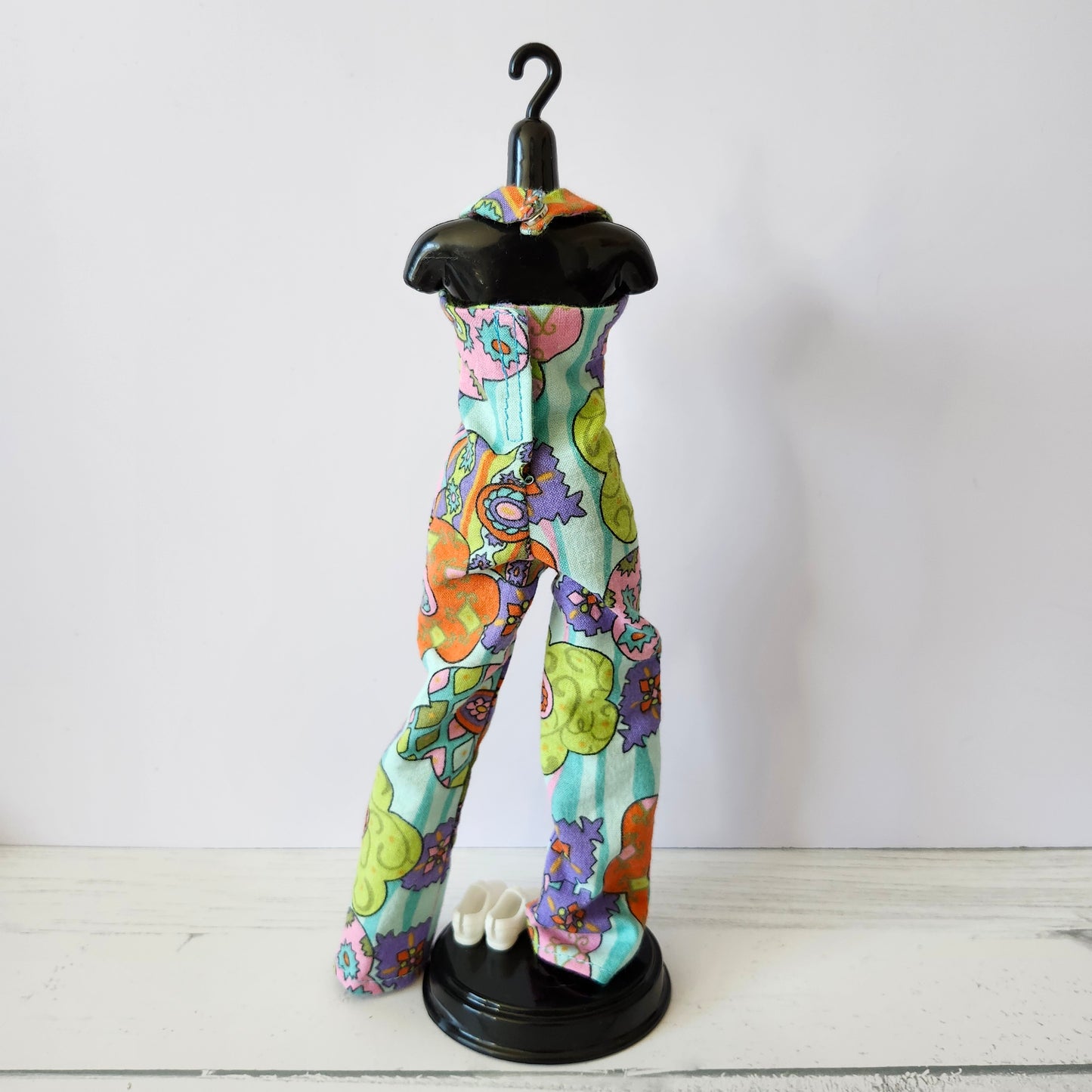 Flower Power Halter Jumpsuit for 11 1/2" fashion dolls