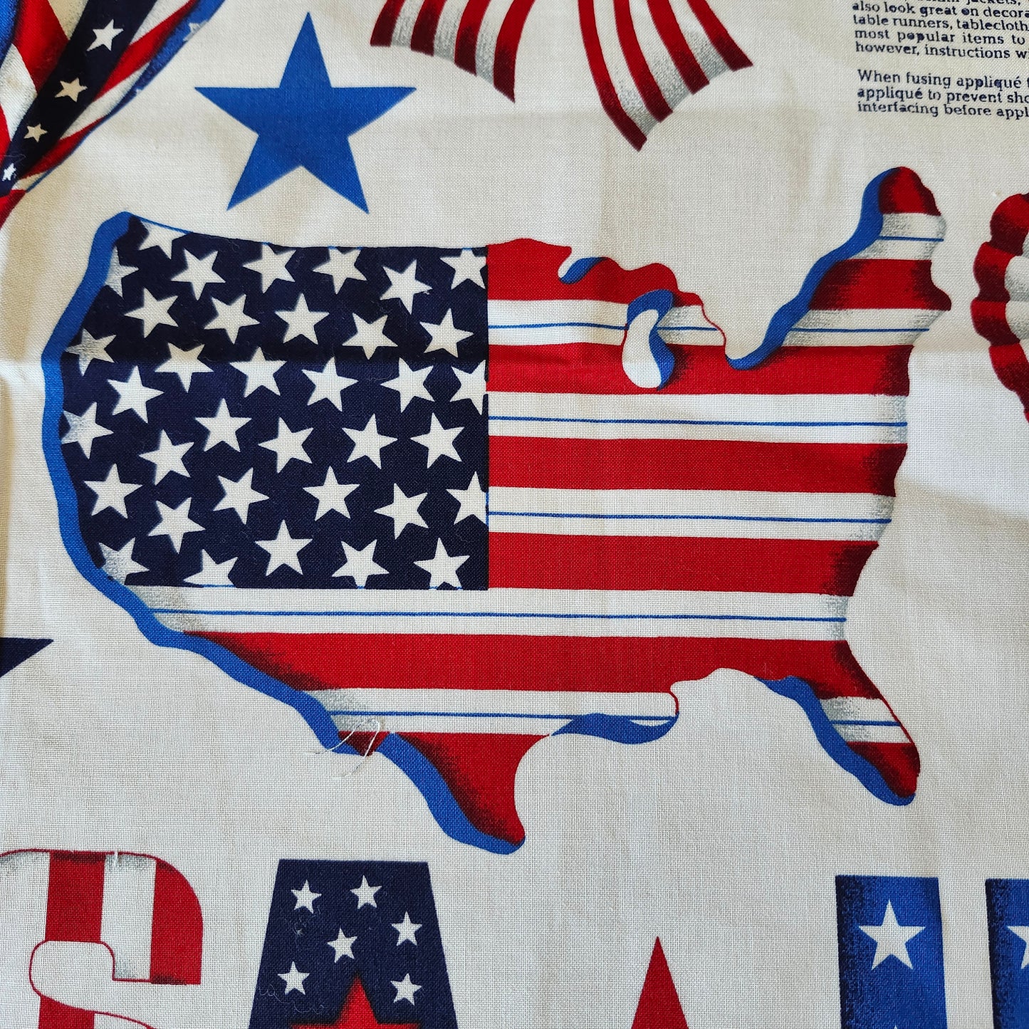 Stars and Stripes Appliques Cut and Sew Panel