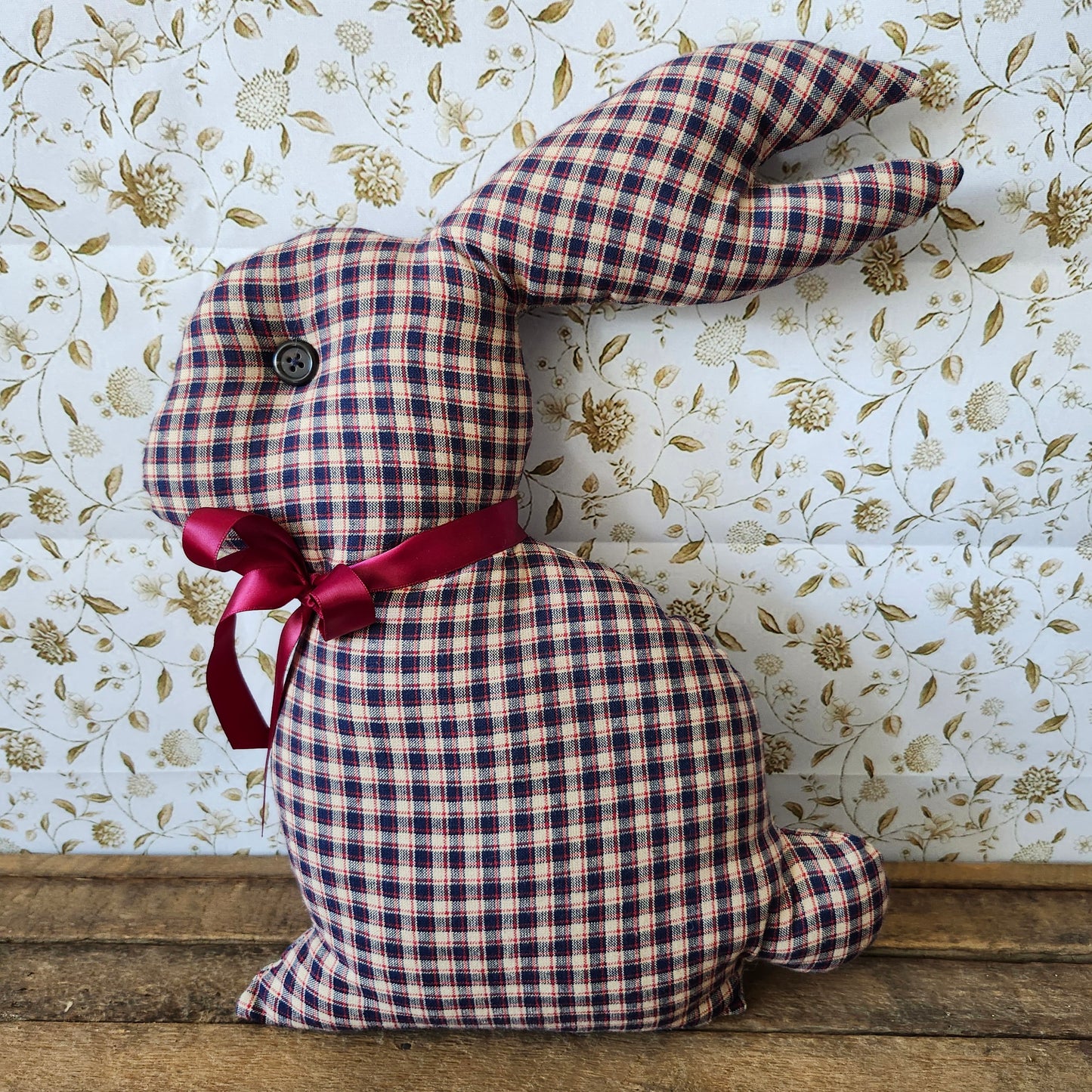 Red and Blue Plaid Bunny