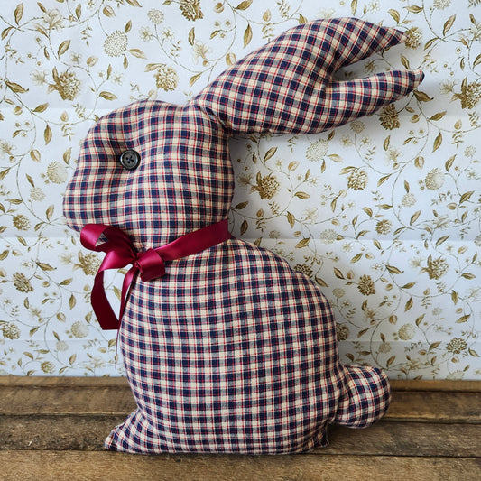 Red and Blue Plaid Bunny