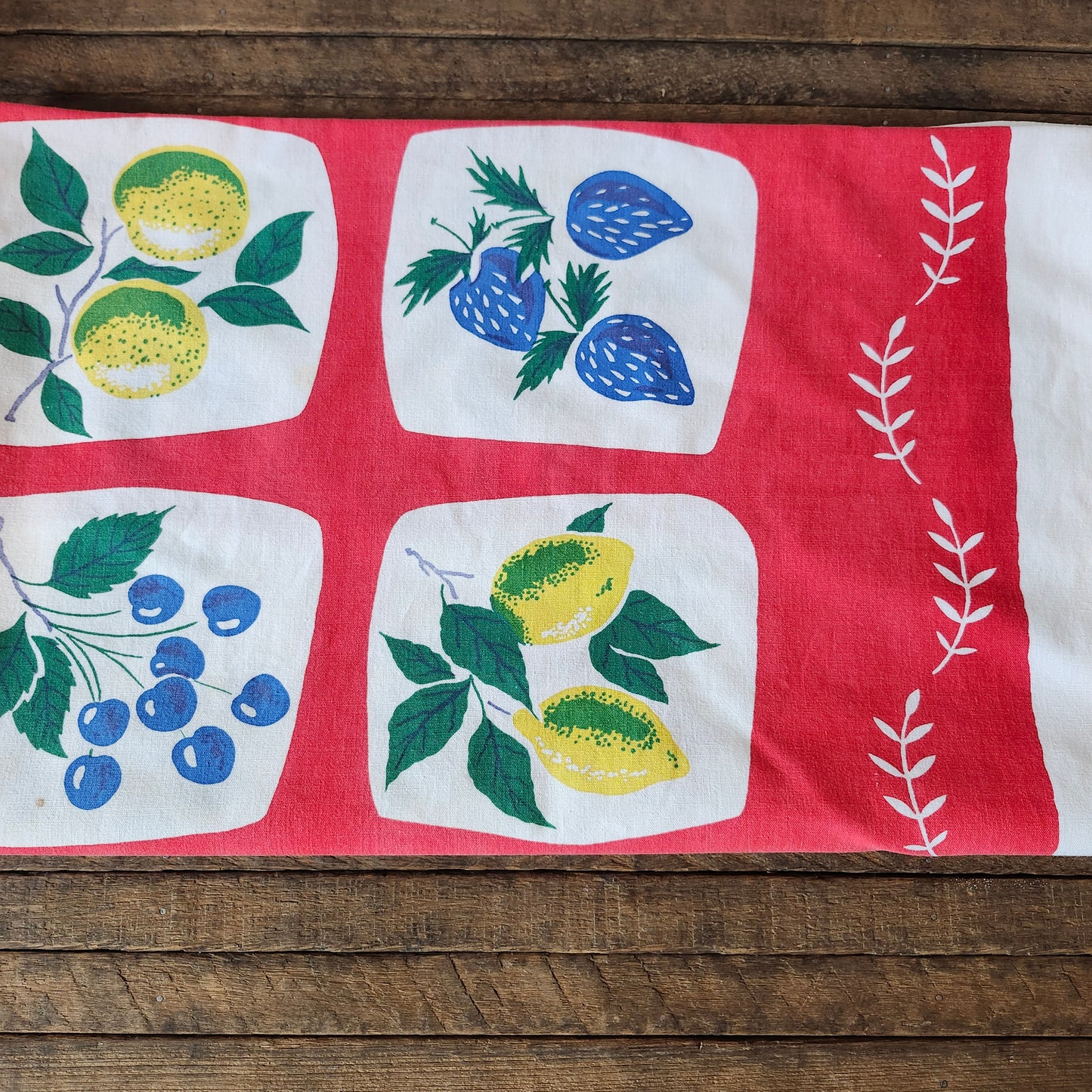 Colorful Fruits Vintage Tablecloth