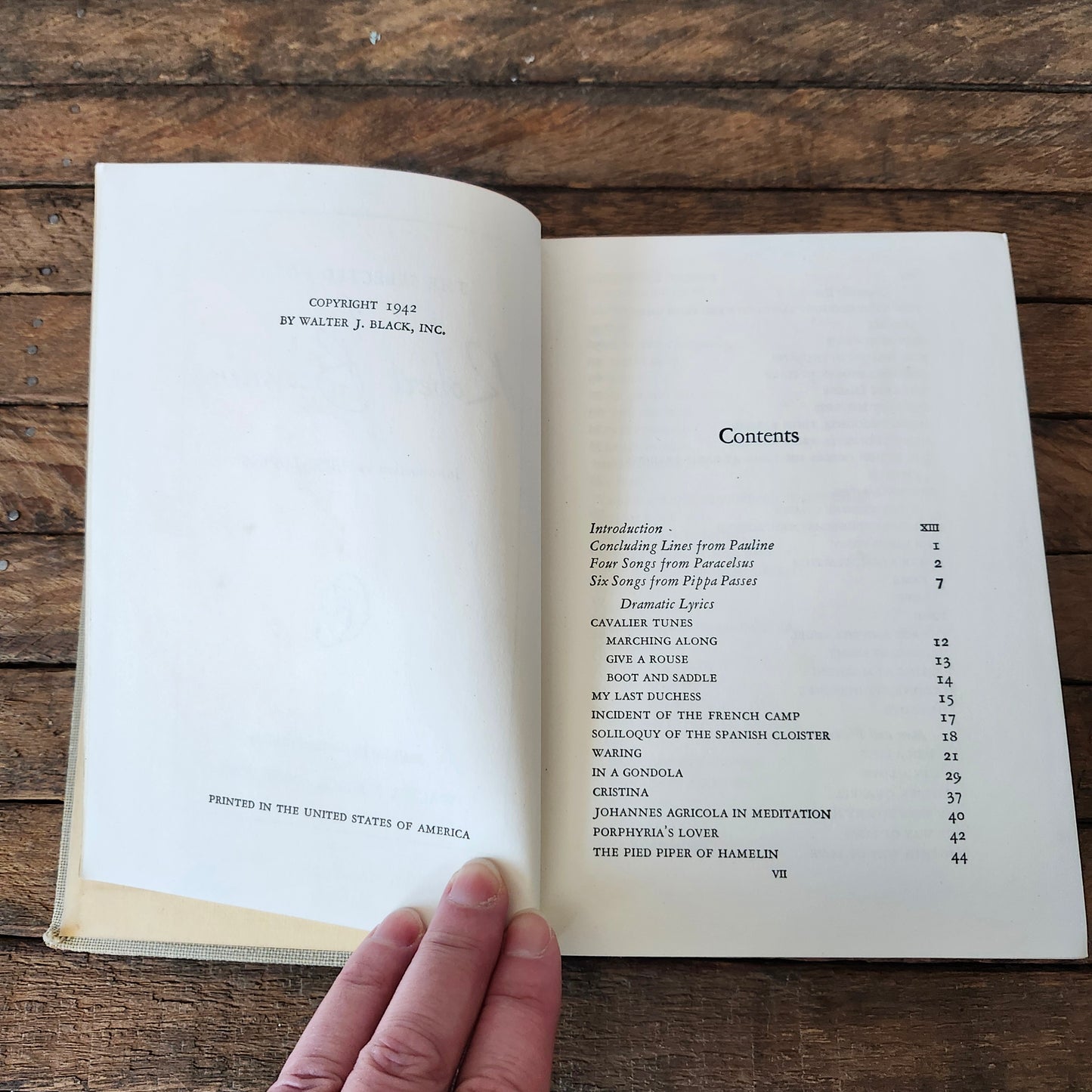 Selected Poems of Robert Browning 1942