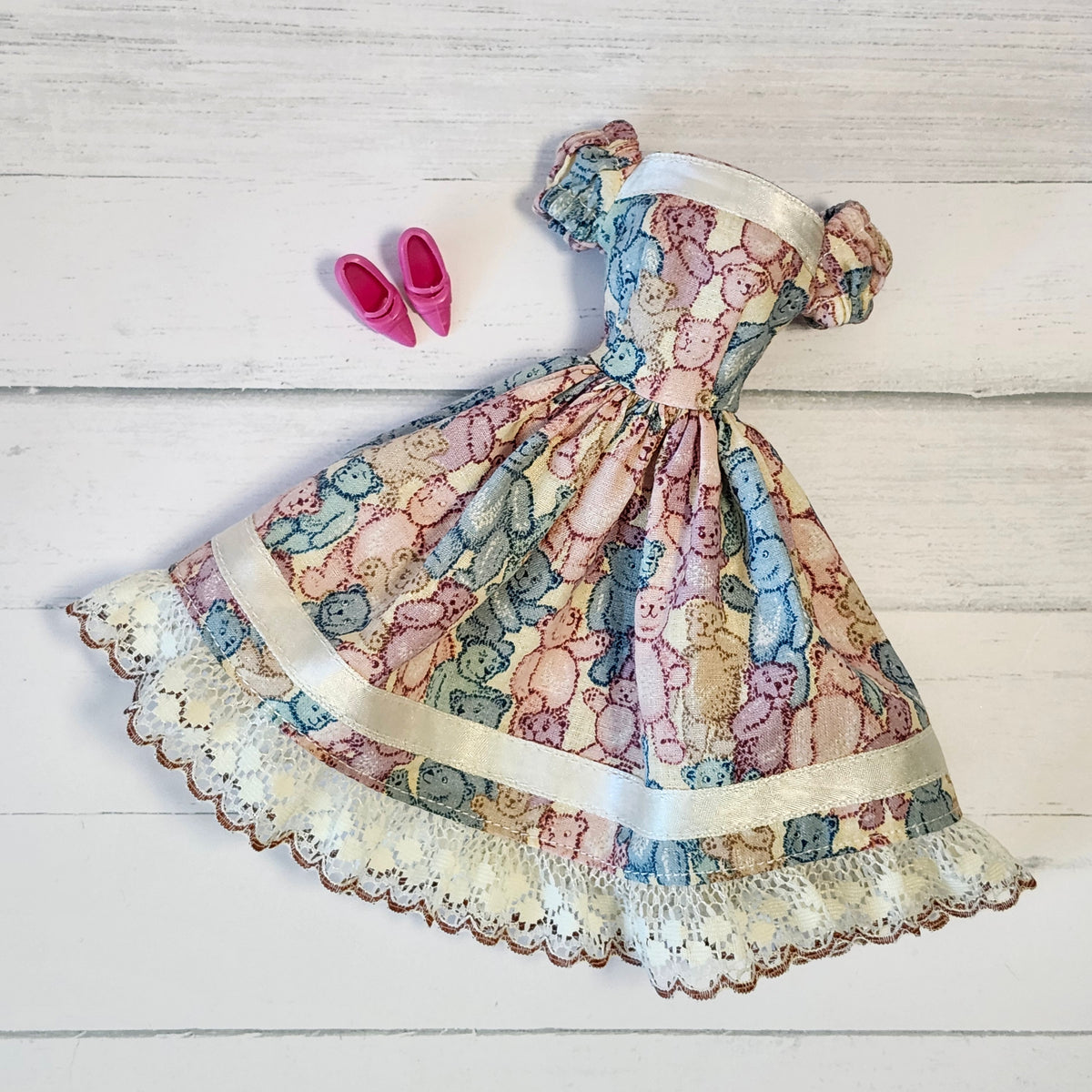 Teddy Bear Party Dress for 11 1/2" fashion dolls