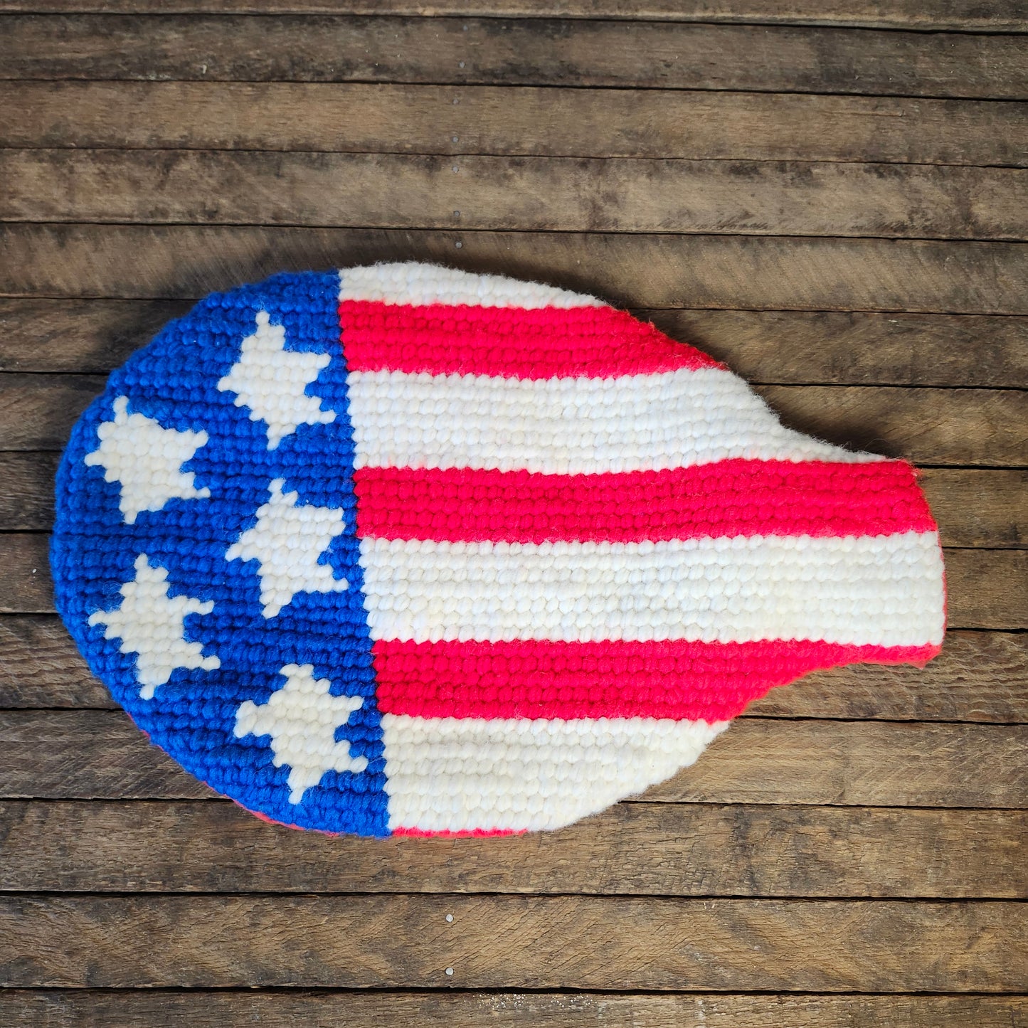 American Flag Tennis Racket Cover,  vintage, handmade
