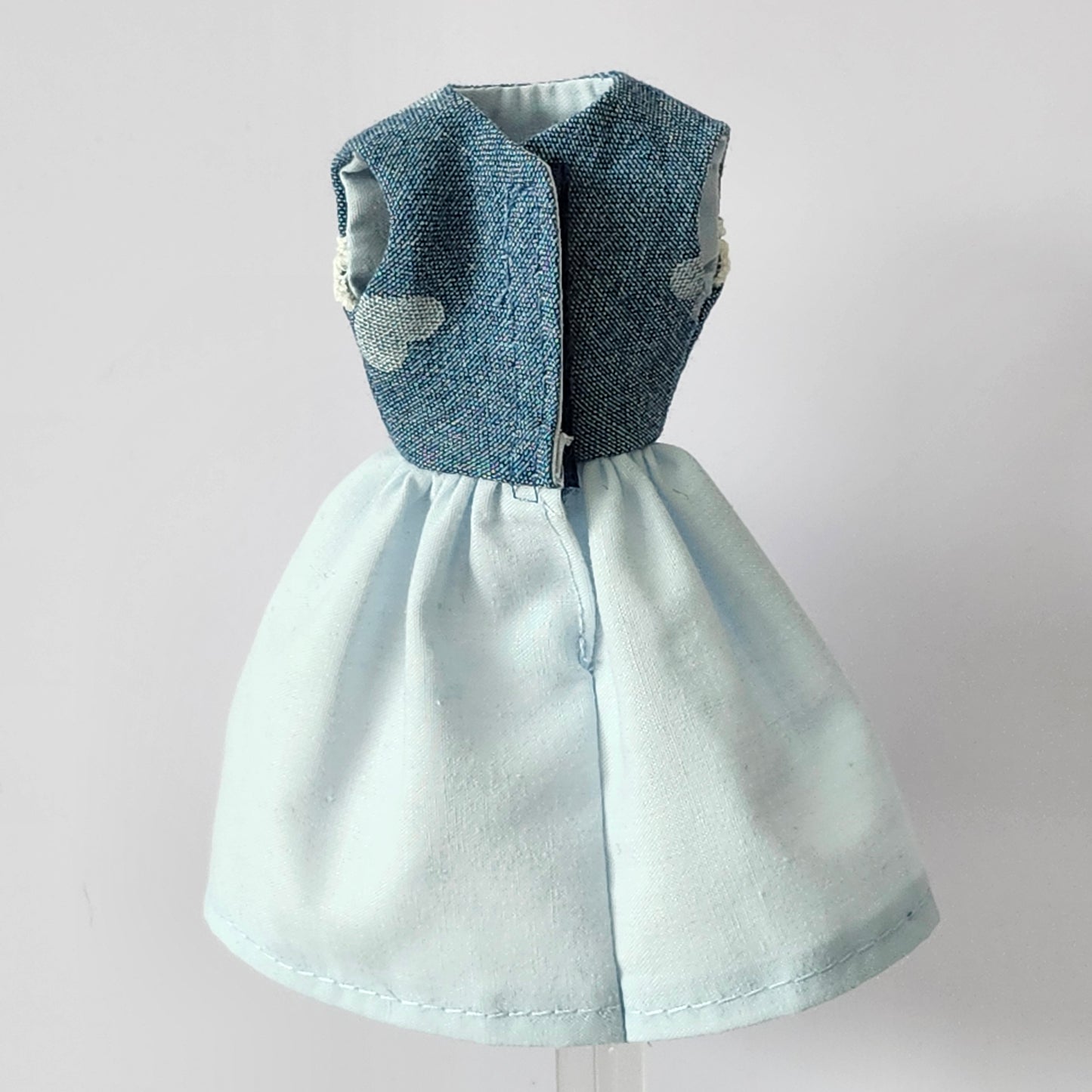 Blue Hearts Dress for 9" girl fashion dolls