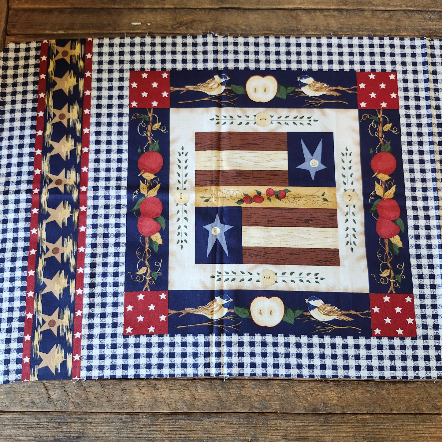 Americana Decor Pillow Cut and Sew Panel