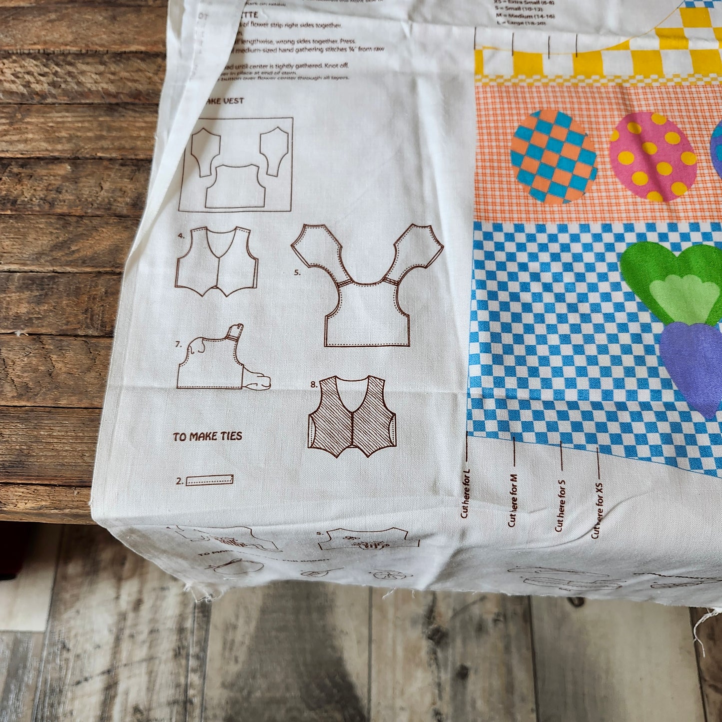 Easter Vest Cut and Sew Panel