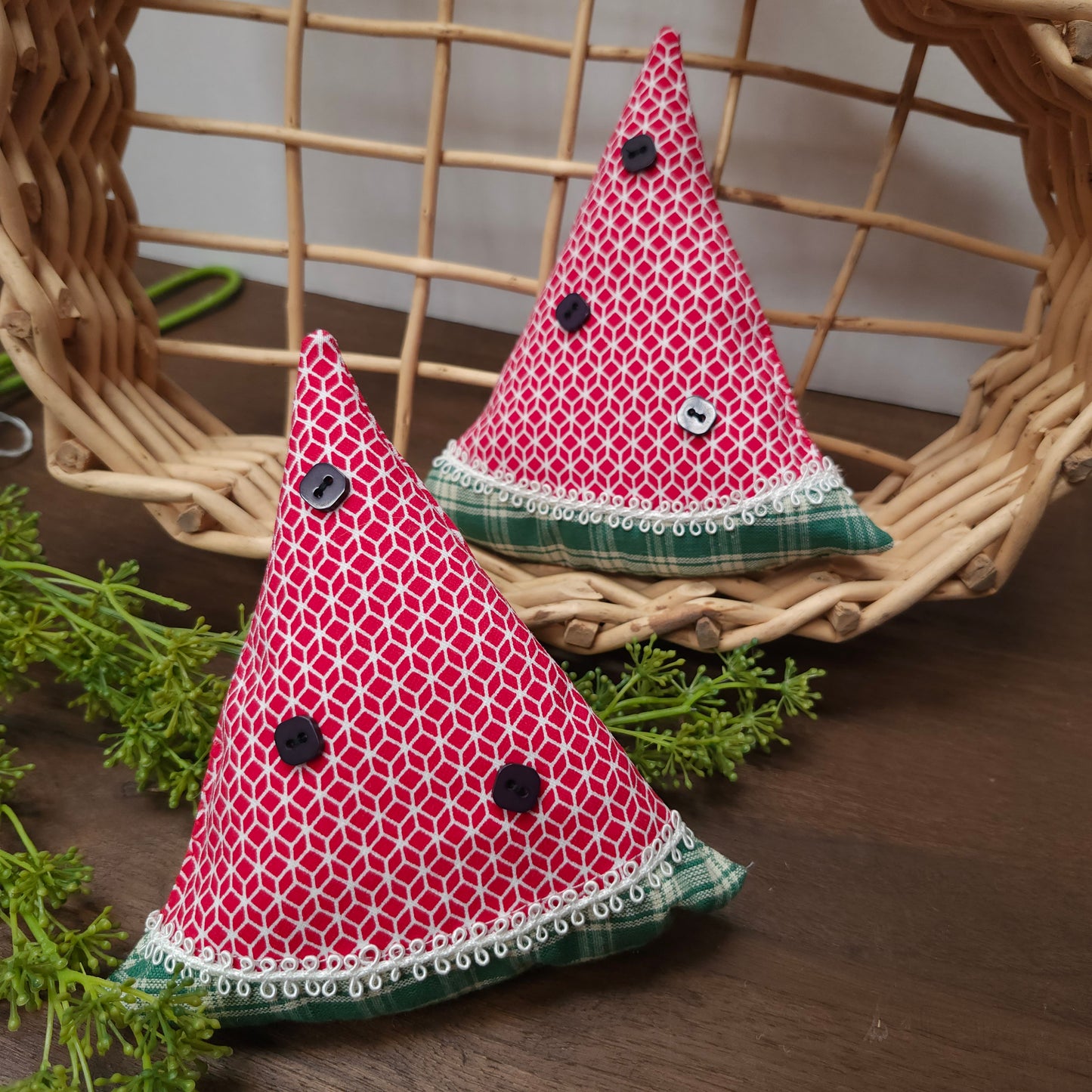Watermelon Slice Bowl Filler, Ornie, Shelf Tuck