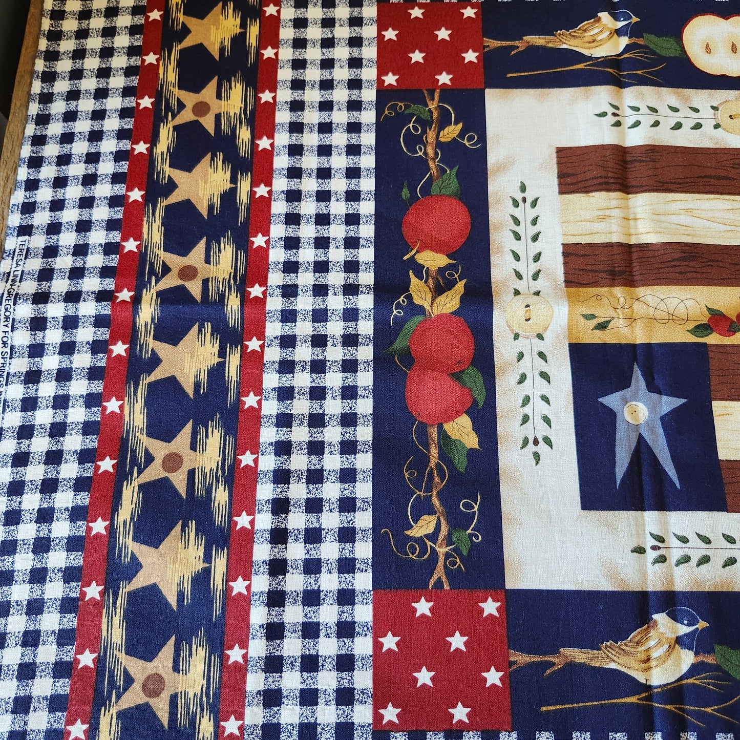 Americana Decor Pillow Cut and Sew Panel