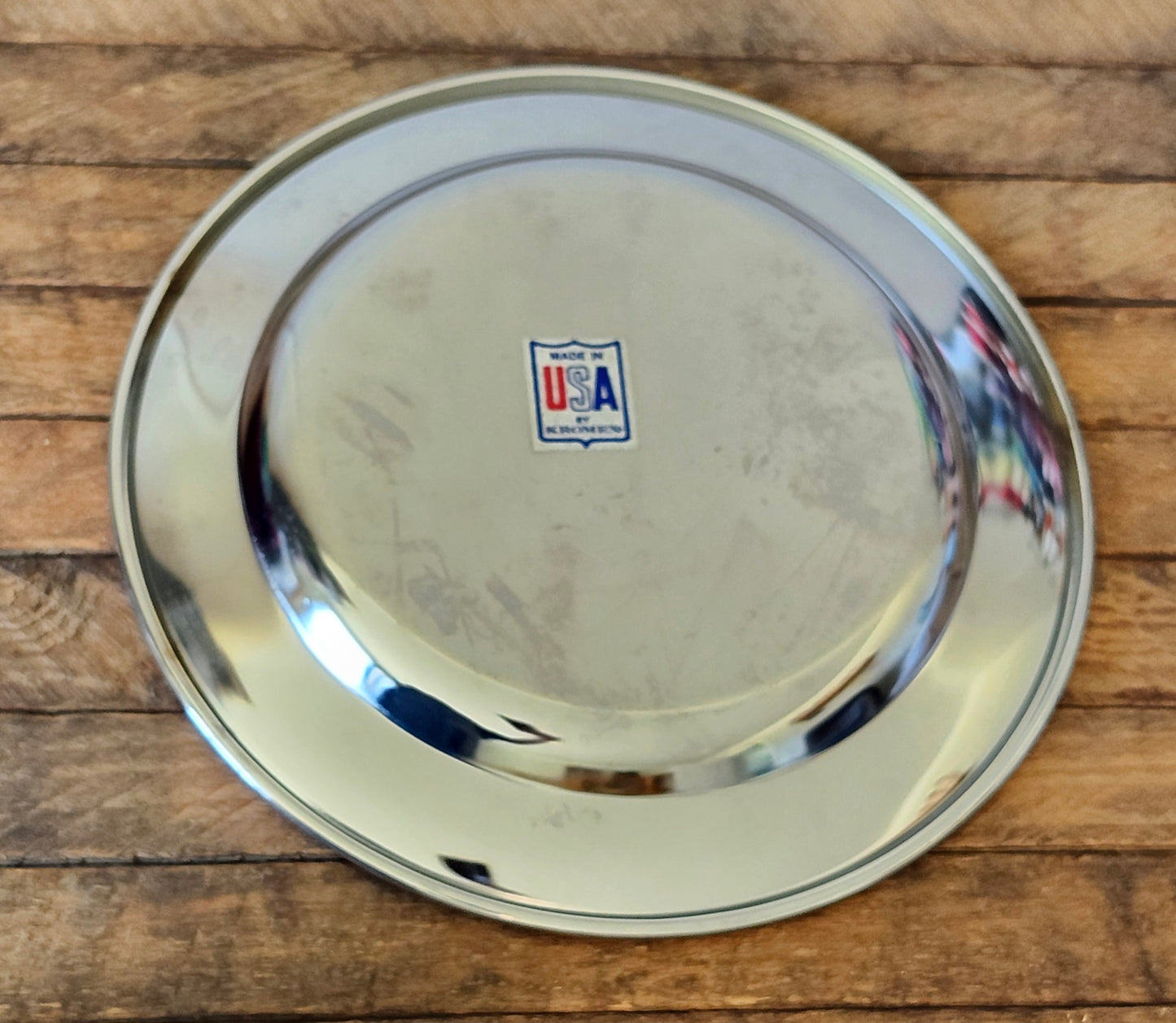 Kromex 10" Round Silver Plate
