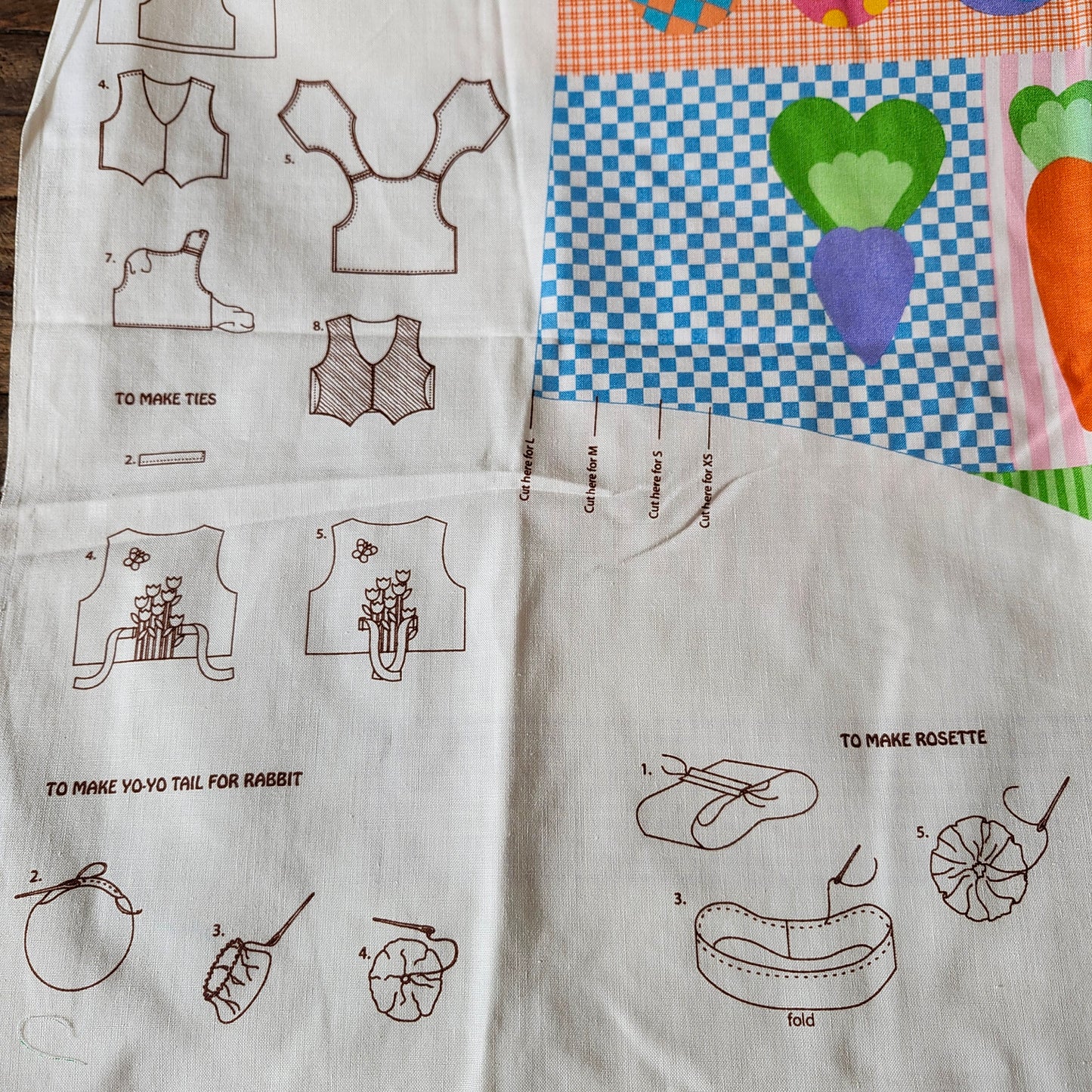 Easter Vest Cut and Sew Panel